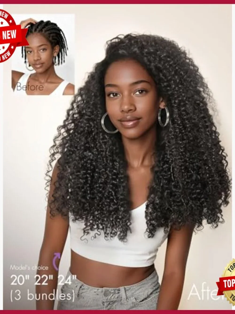 3 Pack 14 16 18 Inch Burmese Curly Human Hair Extensions Sew In